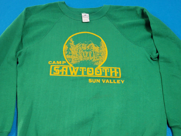 Camp Sawtooth Sun Valley Idaho Tourist  Vintage 80's USA Made Grandma's Crewneck Sweatshirt