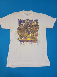 Los Angeles Lakers Vintage 1987 World Champs Drive For Five 80's Magic Johnson  Single Stitch USA T-Shirt