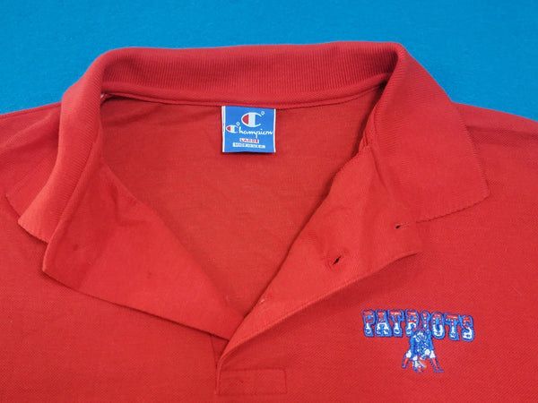 New England Patriots Champion USA Made Vintage 80's Football Polo Shirt