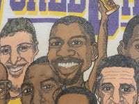 Los Angeles Lakers Vintage 1987 World Champs Drive For Five 80's Magic Johnson  Single Stitch USA T-Shirt