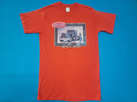 Peterbilt Class Heavy Long Haul Trucker Vintage Glitter Sparkle Transfer 70's T-Shirt