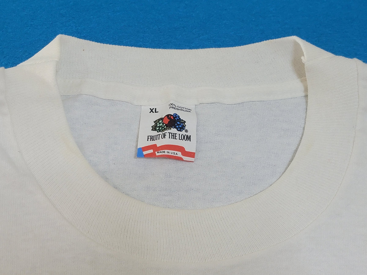 Los Angeles Lakers Vintage Magic Johnson 1987 1988 Back to Back World Champions 80's Single Stitch USA T-Shirt Puff Print