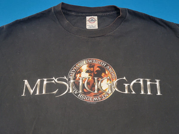 Meshuggah Deviant Swedish Audio 2002 Y2K Vintage Progressive Metal Hard Rock Band T-Shirt