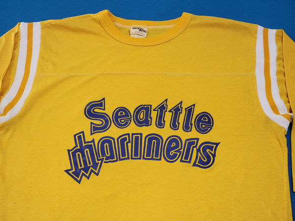 Seattle Mariners Original Logo 1977 - 1980 Vintage 70's Chalk Line USA 3/4 Sleeve T-Shirt Hella RARE!!