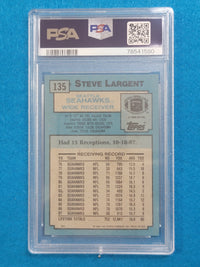 Steve Largent 1977 - 1989 Complete Basic Topps Player Set PSA Graded Mint 9 & 10 (RC)