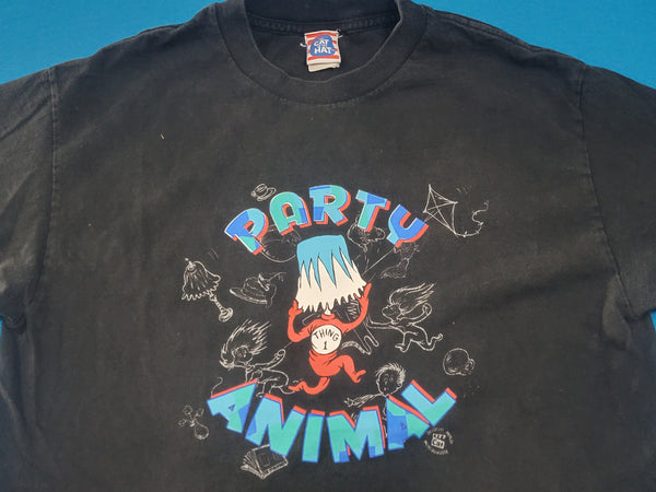Cat In The Hat Dr Seuss Party Animal Thing 1 Vintage Y2K 2003 Movie Promo T-Shirt