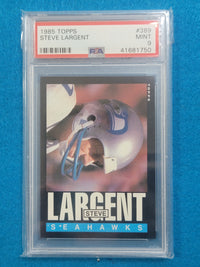 Steve Largent 1977 - 1989 Complete Basic Topps Player Set PSA Graded Mint 9 & 10 (RC)