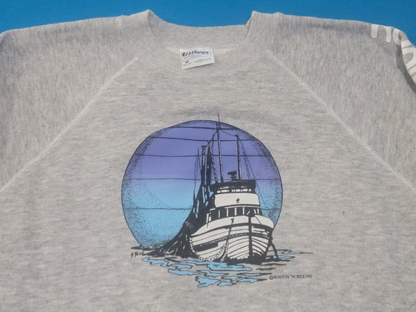 Kodiak Alaska Tourist  Vintage 80's USA Made Grandma's Crewneck Sweatshirt