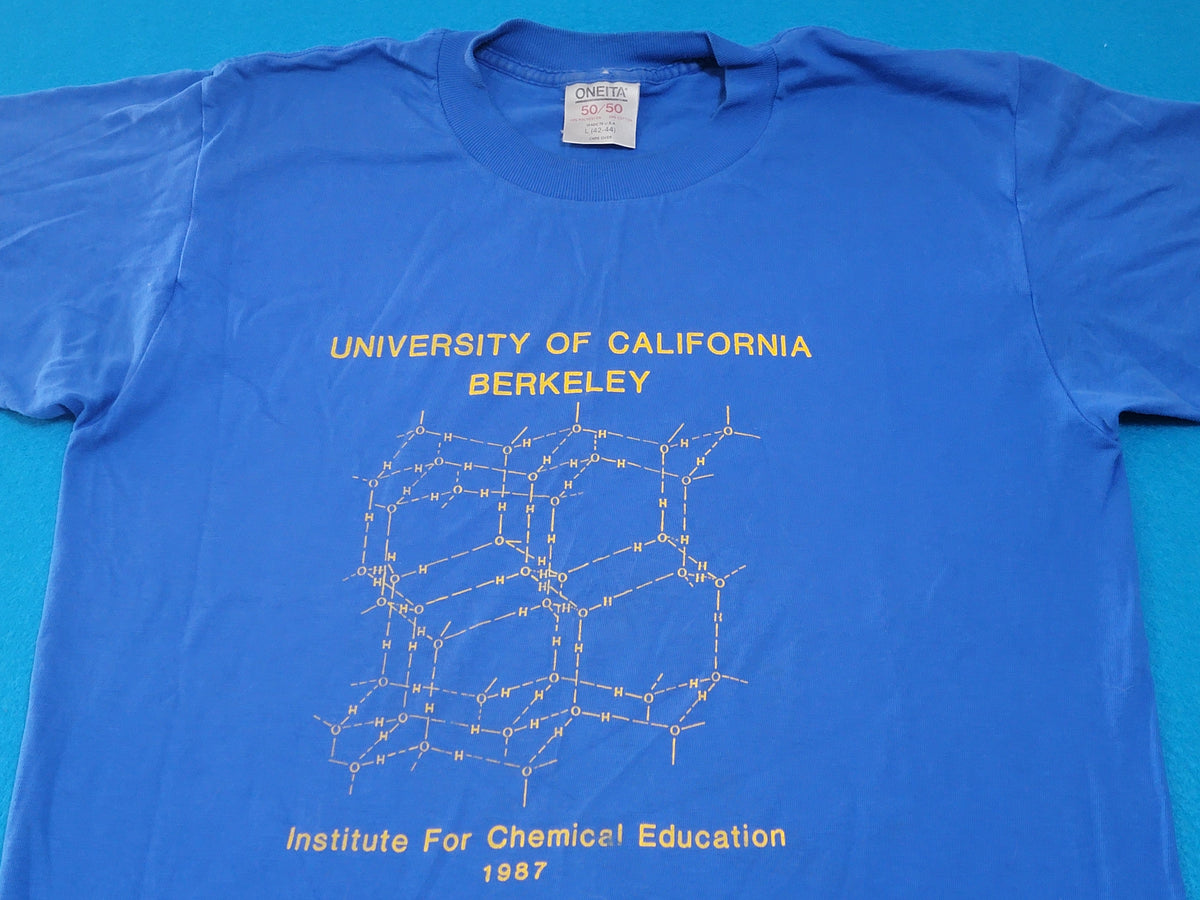 University of California Berkeley Vintage 80's Science Nerd Chemical Education 1987 USA T-Shirt