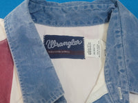 Wrangler Vintage 90's Striped Brush Hopper Western Button Up Heavy Duty Work Shirt