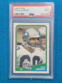 Steve Largent 1977 - 1989 Complete Basic Topps Player Set PSA Graded Mint 9 & 10 (RC)