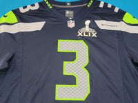 Russell Wilson #3 Seattle Seahawks Nike On Field Stitched Football XLIX Super Bowl Jersey