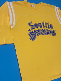 Seattle Mariners Original Logo 1977 - 1980 Vintage 70's Chalk Line USA 3/4 Sleeve T-Shirt Hella RARE!!