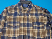 Pendleton Vintage Plaid Made in USA 70's Deadstock Wool Board Button Up Shirt