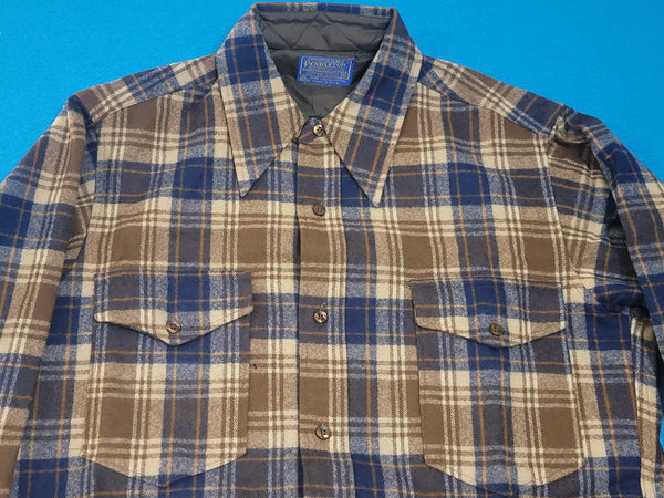 Pendleton Vintage Plaid Made in USA 70's Deadstock Wool Board Button Up Shirt