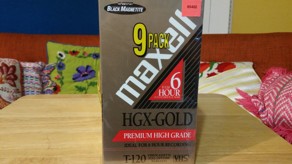 Maxell HGX-Gold T-120 Blank VHS Tapes Lot Of 9 New Sealed