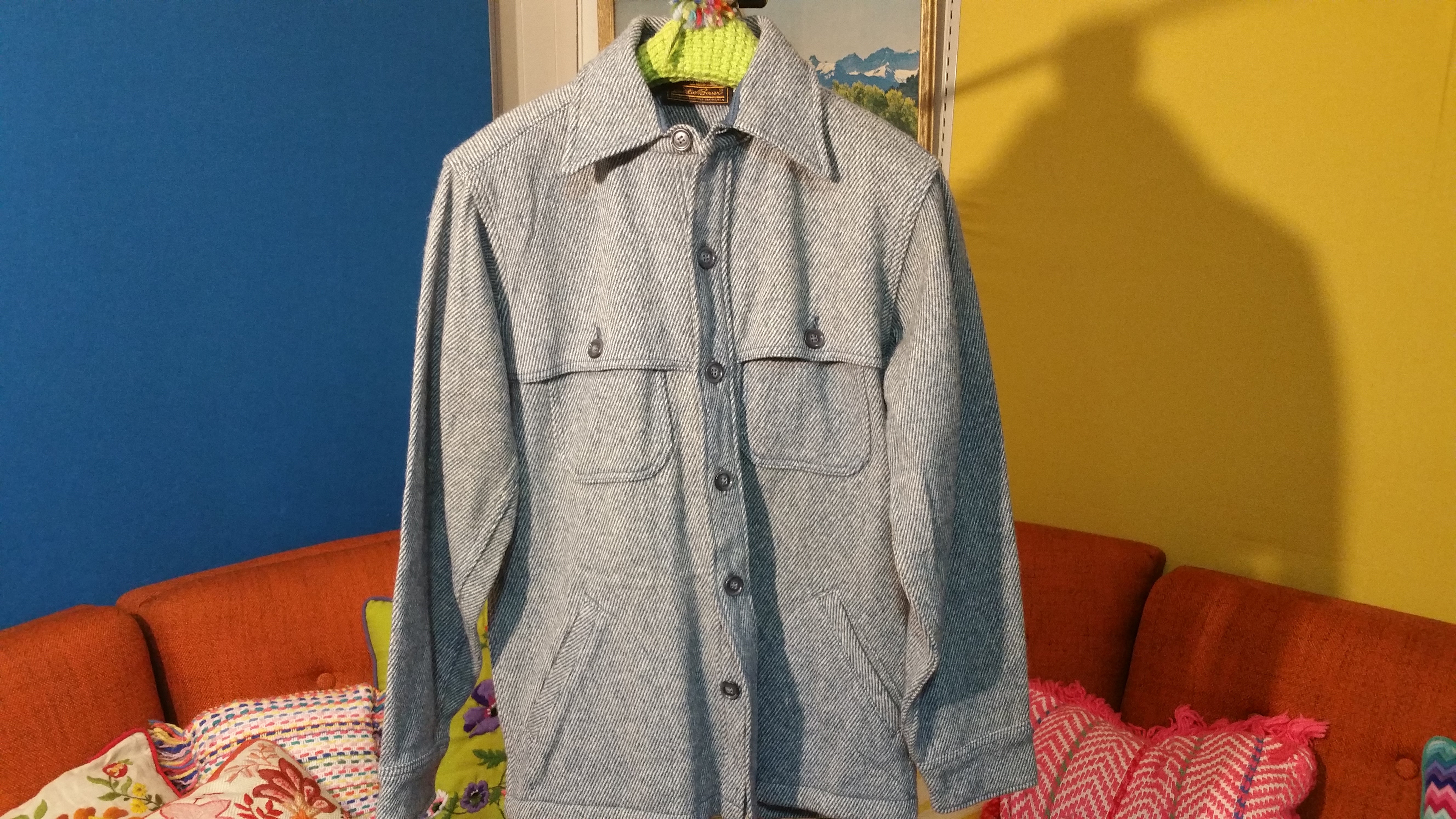 Vintage Eddie Bauer Button Up Mackinaw Cruiser Jacket w/ Pockets