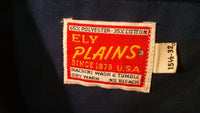 Vintage Ely Plains Pearl Snap Plaid Shoulder Western Cowboy Long Sleeve Shirt. Made In USA