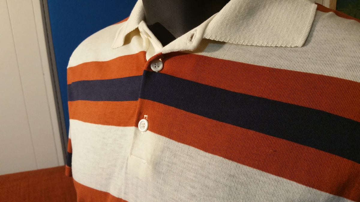 Jockey "Alexander Shields" Striped Vintage Polo Shirt 1980's