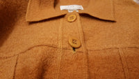 Lisa International Boiled Wool Button Up Jacket.