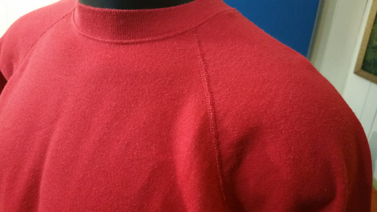 Red Blank Sweatshirt Made In USA 1980's