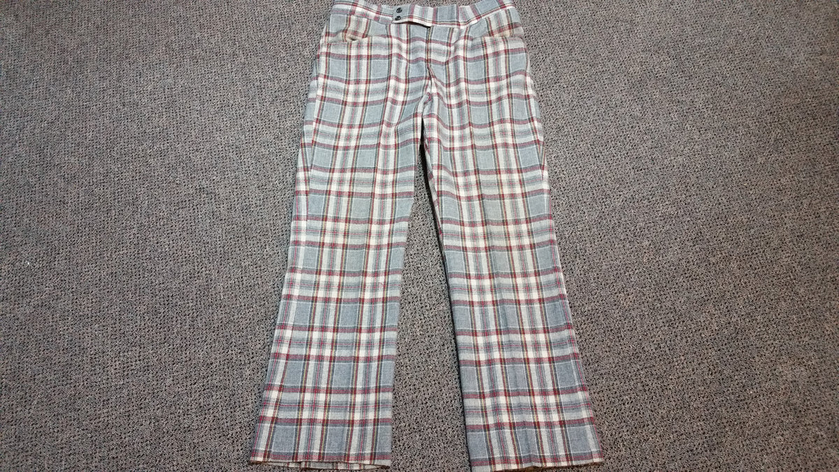 Vintage Plaid 70's Disco Leisure Suit. Totally Awesome.