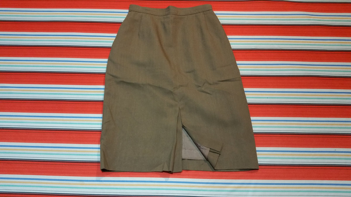 Brown 1980's Prophecy Skirt w/ Zipper.  Made In USA w/ Pockets!