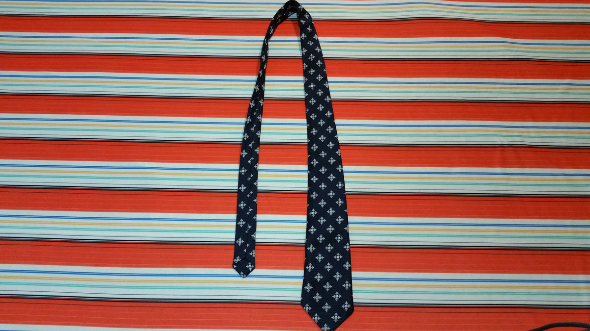 Vintage 70's Haband's 100% Polyester Navy Blue Neck Tie.  Retro.