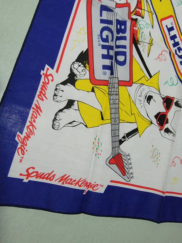 Bud Light Spuds Mackenzie  1988 80's Bandana Handkerchief Headband