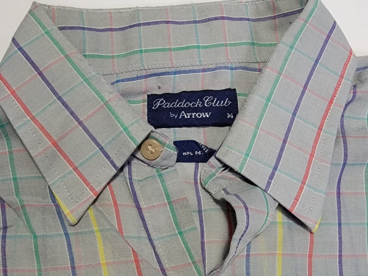 Paddock Club By Arrow Vintage 80's Striped Button Up Shirt