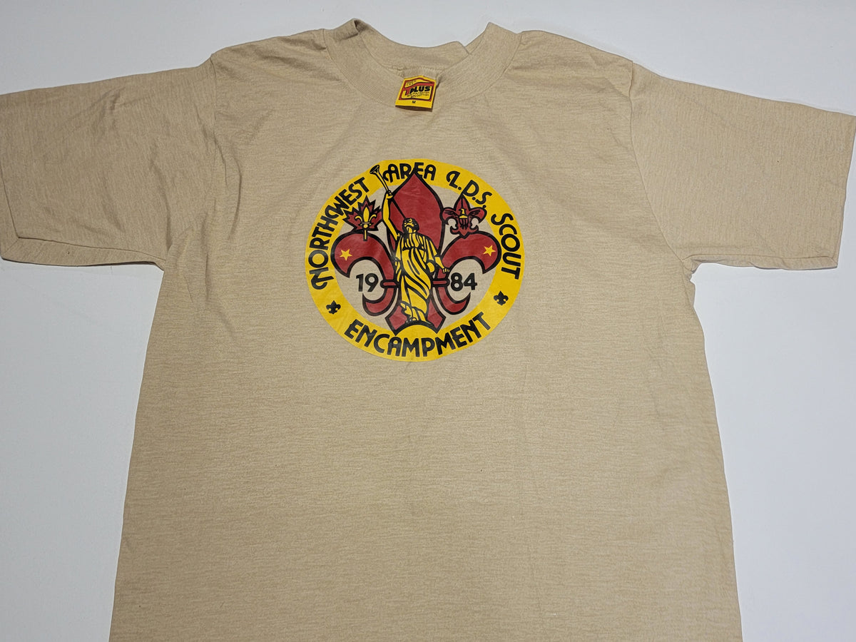 Northwest Area LDS Scout 1984 Encampment Vintage 80's TPlus Single Stitch T-Shirt
