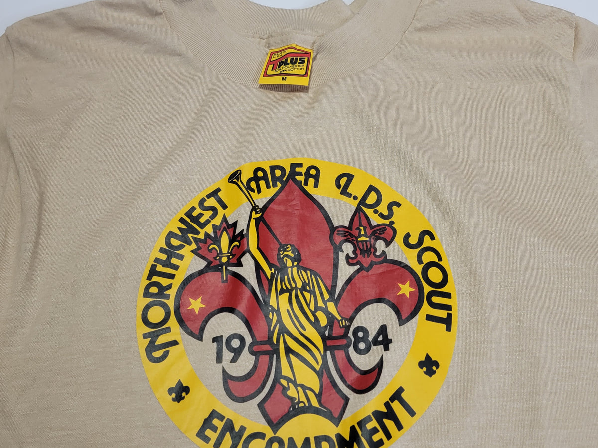 Northwest Area LDS Scout 1984 Encampment Vintage 80's TPlus Single Stitch T-Shirt