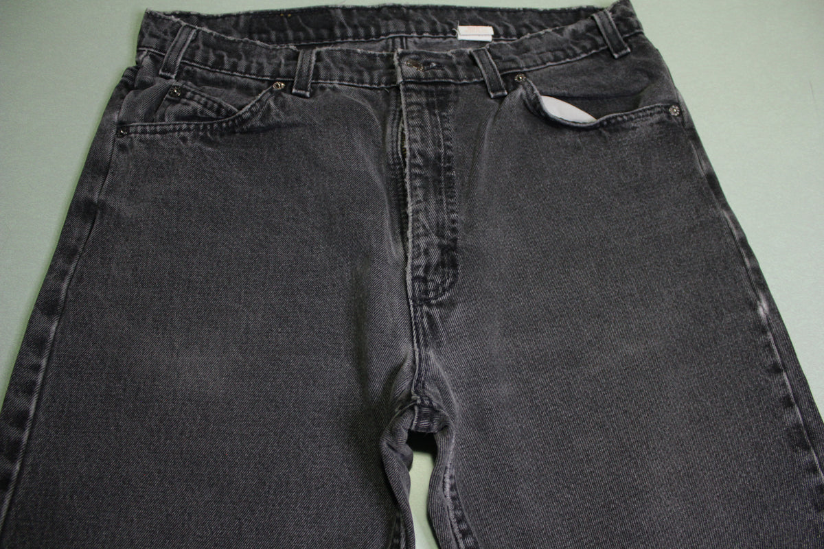 Vintage Levi's 505 Black Denim Jeans Regular Fit Orange Tab Made