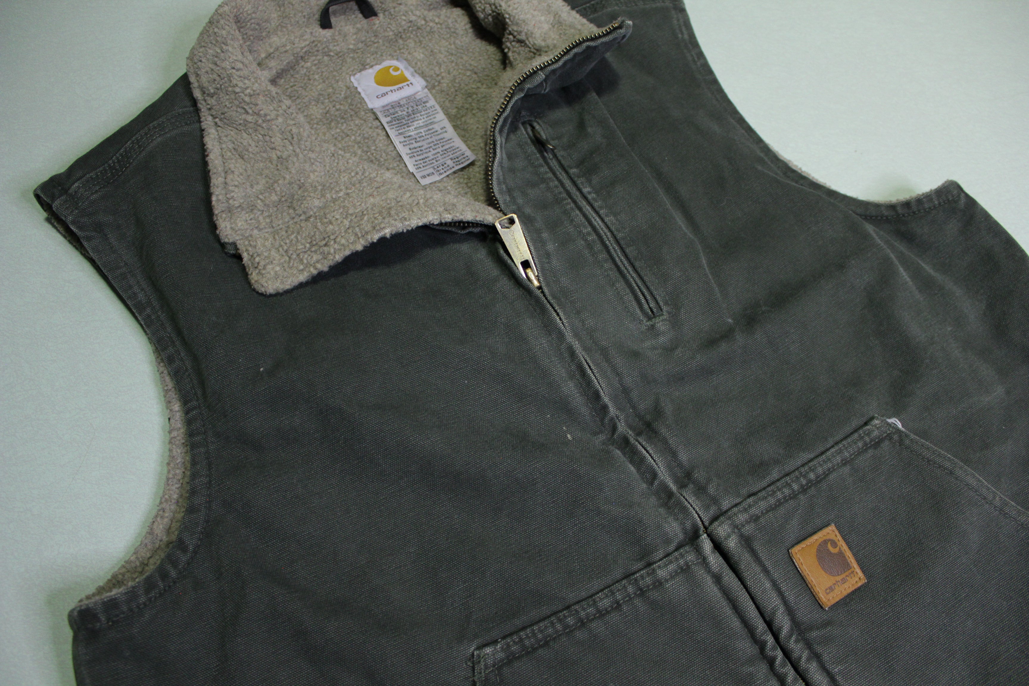 Carhartt men's sherpa on sale lined sandstone vest v33