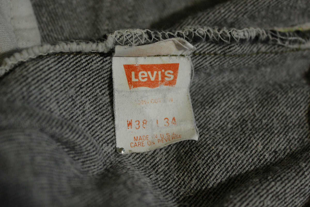 Levis Very RARE!! 501-0658 80s Made In USA Black Jeans Button Fly