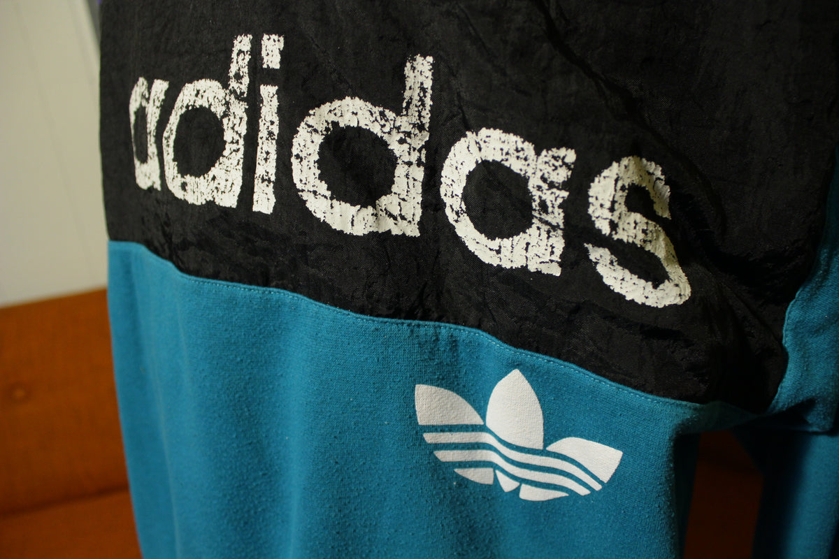 Adidas Vtg 80s 90s Olympic Team Spellout Colorblock Trefoil Sweatshirt XL Pullover