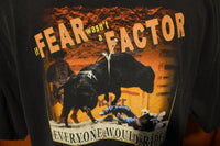 Wrangler Vtg 90's Fear Factor Everyone Ride Rodeo Cowboy XL Bull Riding T-Shirt