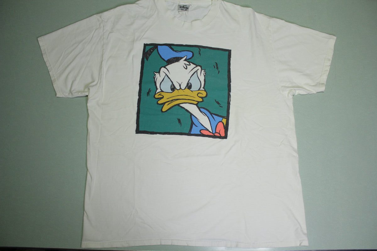 Donald Duck Angry Disney Store Made in USA 90's Character T-Shirt