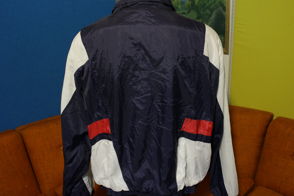 Reebok Vintage 80s 90s Distressed Colorblock Windbreaker Athletic Jacket