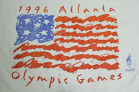 Atlanta 1996 Olympic Games Vintage 90's American Flag T-Shirt
