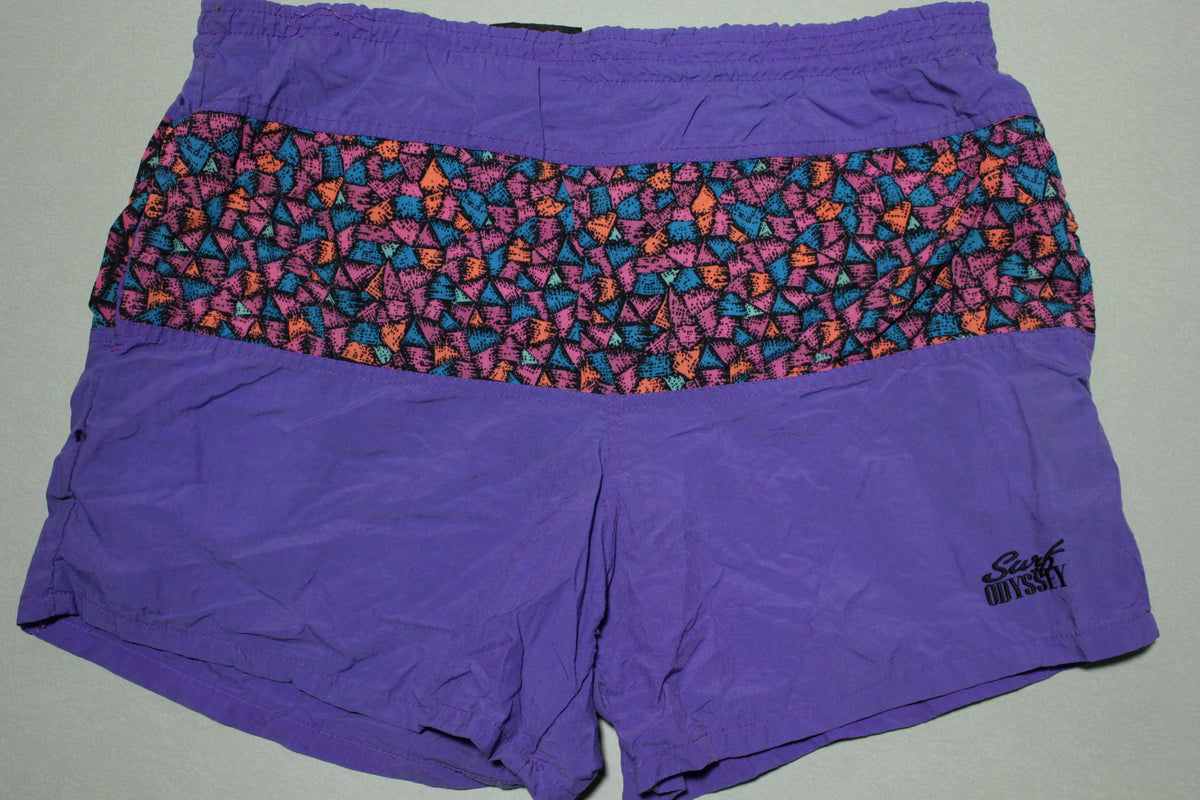 Surf Odyssey Vintage 90s Surfing Beach Swimming Trunks Shorts
