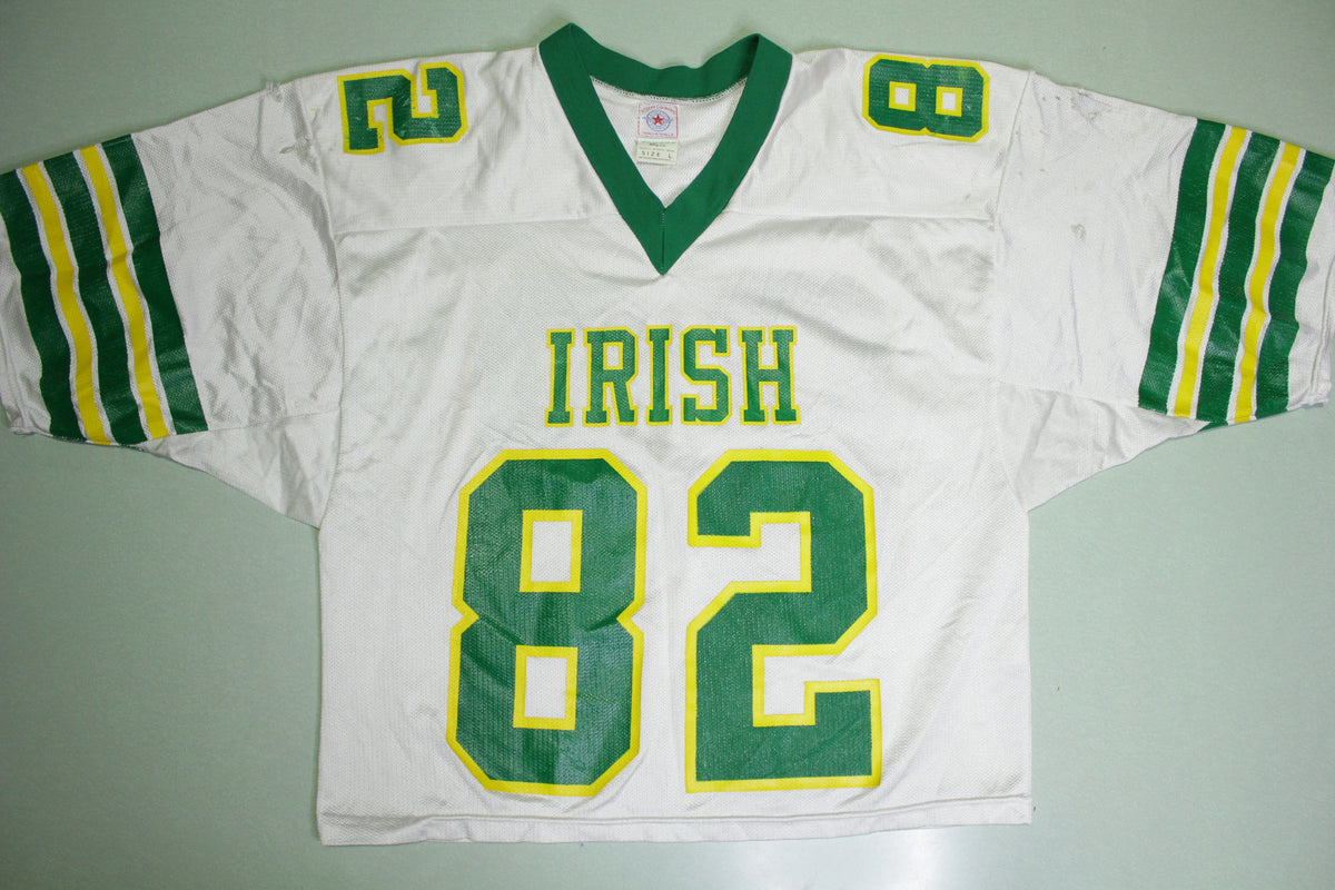 DeSales Fighting Irish Walla Walla Vintage 80s Varsity Football Game Worn Jersey #82
