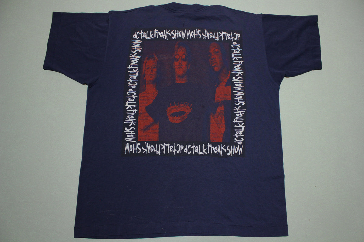 DC Talk Jesus Freak Show Vintage Single Stitch 90's 1995 Tour Cities Concert T-Shirt