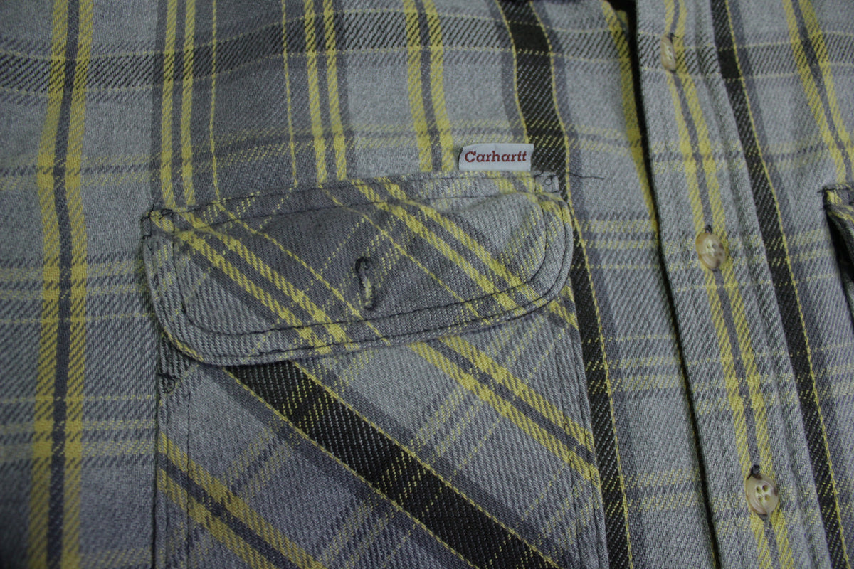 Carhartt Vintage 532 213 90's USA Plaid Heavy Duty Rugged Outdoor Wear Flannel Shirt