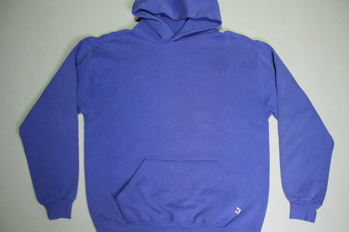 Russell Athletic Made in USA Vintage 90's Blue Pullover Hoodie Sweatsh –  thefuzzyfelt