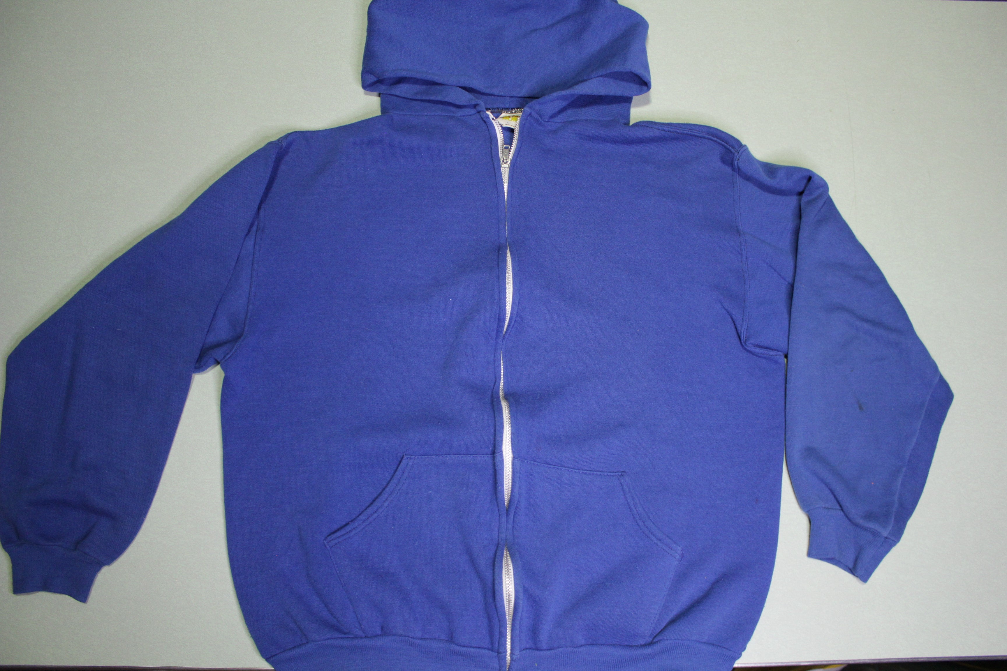 Russell Athletic Made in USA Vintage 80's Blue Zip Up Hoodie