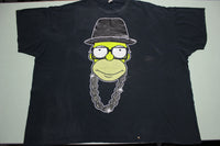 Homer Simpson Run DMC Gold Chain Sparkle Hat TV Show T-Shirt