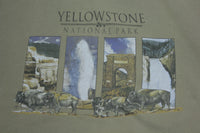 Yellowstone National Park Bison Geyser Waterfall Vintage 90's Crewneck Sweatshirt