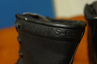 Vintage Black Leather Combat Boots 1985 Mens 10.5R Military PJ 5-85 RO-Search