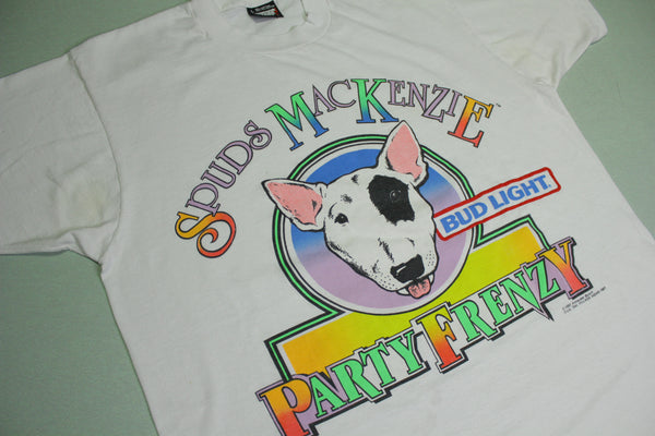 Spuds MacKenzie Party Frenzy 80s Bud Light Vintage 1987 Budweiser Beer Dog T-Shirt